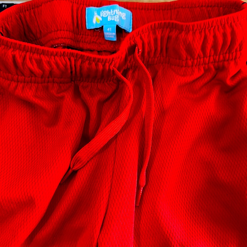 Red Shorts with drawstring